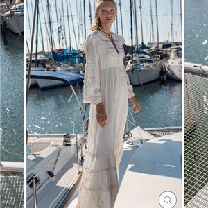 NWT Hemant & Nandita Ruby plunge dress, Medium, M